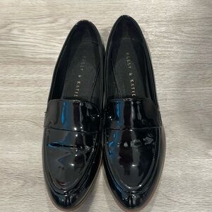 Kelly & Katie Black Patent Loafers